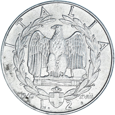 Moneta,
Italia,
2 Lire