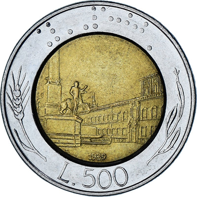 Italia, 
            
               500 Lire, 
            
               1989