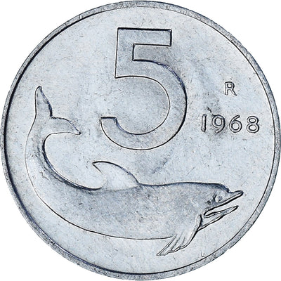 Italia, 
            
               5 Lire, 
            
               1968