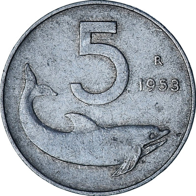 Italia, 
            
               5 Lire, 
            
               1953