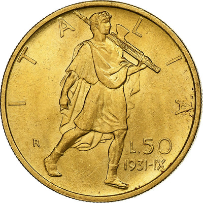 Italia, 
            
               Vittorio Emanuele III, 
            
               50 Lire