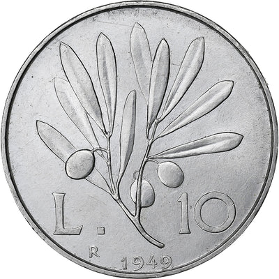 Italia, 
            
               10 Lire, 
            
               1949