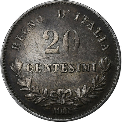 Italia, 
            
               Vittorio Emanuele II, 
            
               20 Centesimi