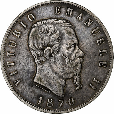 Italia, 
            
               Vittorio Emanuele II, 
            
               5 Lire