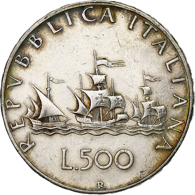 Italia, 
            
               500 Lire, 
            
               1958