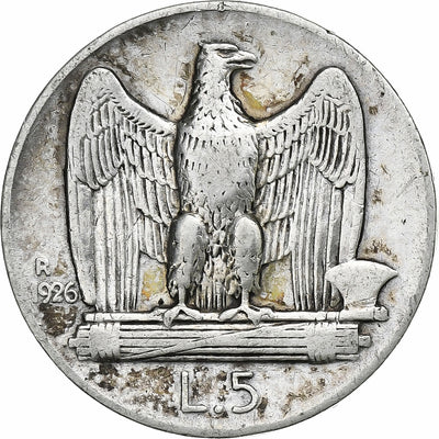 Italia, 
            
               Vittorio Emanuele III, 
            
               5 Lire