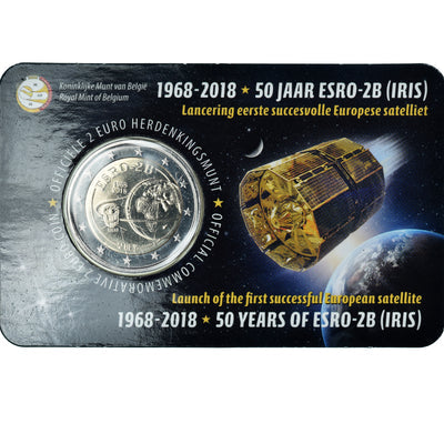 Belgio, 
            
               2 Euro, 
            
               Satellite ESRO-2B