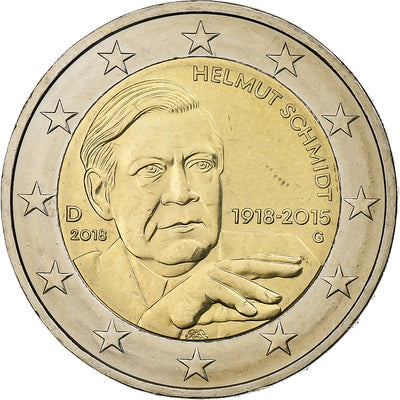 GERMANIA - REPUBBLICA FEDERALE, 
            
               2 Euro, 
            
               Helmut Schmidt