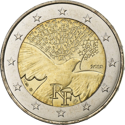 Francia, 
            
               2 Euro, 
            
               Construction de la paix