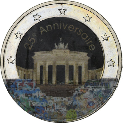 Germania, 
            
               2 Euro, 
            
               25ème anniversaire de la chute du mur