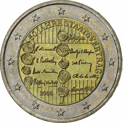 Austria, 
            
               2 Euro, 
            
               50ème anniversaire du Traité d'Etat