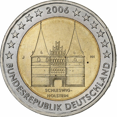 GERMANIA - REPUBBLICA FEDERALE, 
            
               2 Euro, 
            
               Schleswig Holstein castle