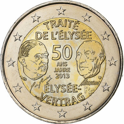 Francia, 
            
               2 Euro, 
            
               Traité de l'Elysée