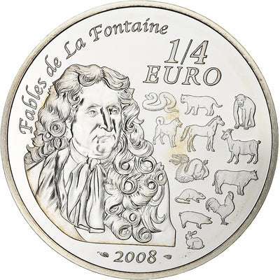 Francia, 
            
               1/4 Euro, 
            
               année du rat