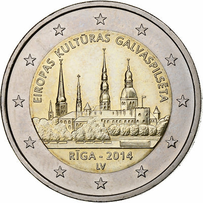 Lettonia, 
            
               2 Euro, 
            
               Riga – European Capital of Culture 2014