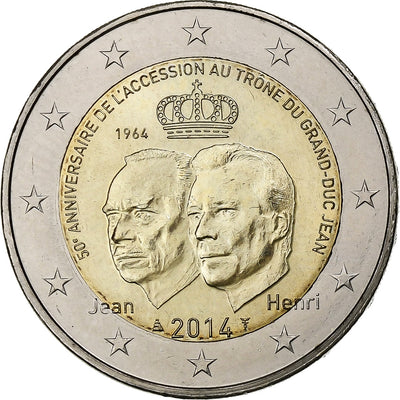 Lussemburgo, 
            
               2 Euro, 
            
               Henri I Golden Jubilee