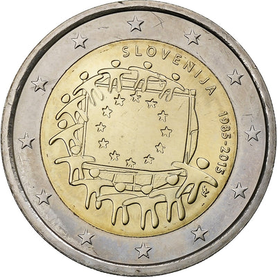 Slovenia, 
            
               2 Euro, 
            
               30 Years of European Union Flag