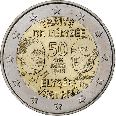 Francia, 
            
               2 Euro, 
            
               Élysée Treaty