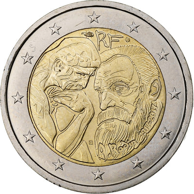 Francia, 
            
               2 Euro, 
            
               Auguste Rodin