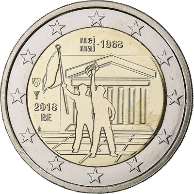 Belgio, 
            
               2 Euro, 
            
               Events of May 1968