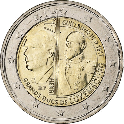 Lussemburgo, 
            
               2 Euro, 
            
               Henri I William III