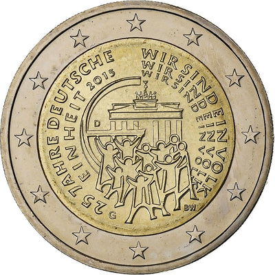 Germania, 
            
               2 Euro, 
            
               25 Years of German Unity