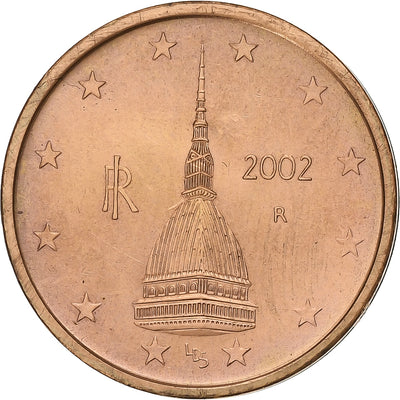 Italia, 
            
               2 Euro Cent, 
            
               2002