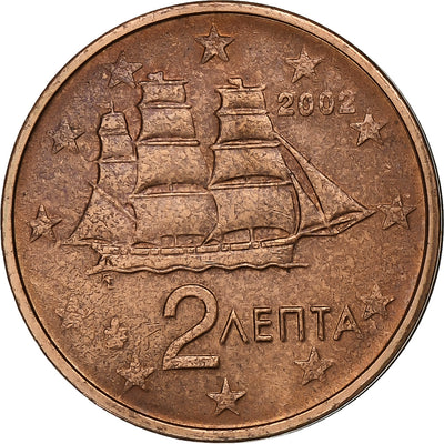 Grecia, 
            
               2 Euro Cent, 
            
               2002