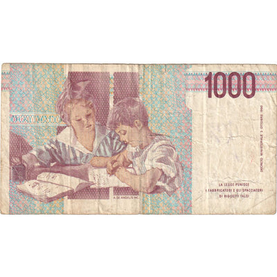 Italia, 
            
               1000 Lire, 
            
               1990