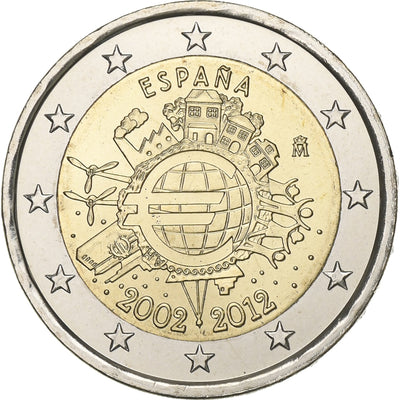 Spagna, 
            
               2 Euro, 
            
               10 years euro