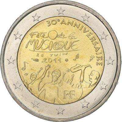 Francia, 
            
               2 Euro, 
            
               Fête Musique