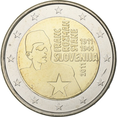 Slovenia, 
            
               2 Euro, 
            
               Franc Rozman-Stane