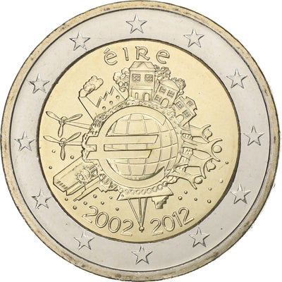 Irlanda, 
            
               2 Euro, 
            
               10 years euro