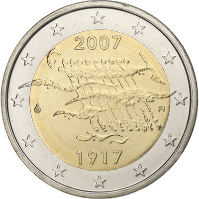 Finlandia, 
            
               2 Euro, 
            
               90th Anniversary of Independence