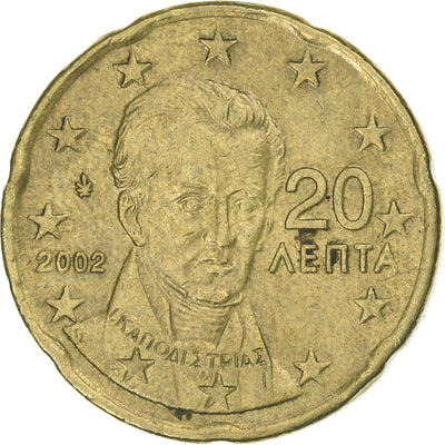 Grecia, 
            
               20 Euro Cent, 
            
               2002