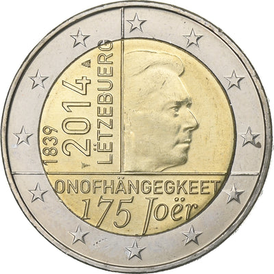 Lussemburgo, 
            
               2 Euro, 
            
               175 Joer