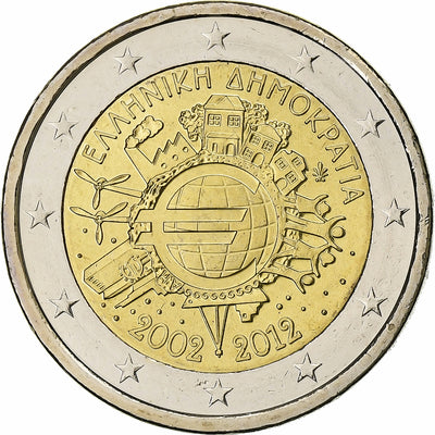 Grecia, 
            
               2 Euro, 
            
               €uro 2002-2012