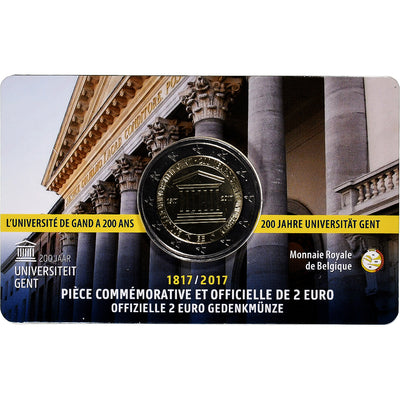 Belgio, 
            
               2 Euro, 
            
               200 ans de l'Université de Gand