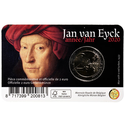 Belgio, 
            
               2 Euro, 
            
               Jan Van Eyck