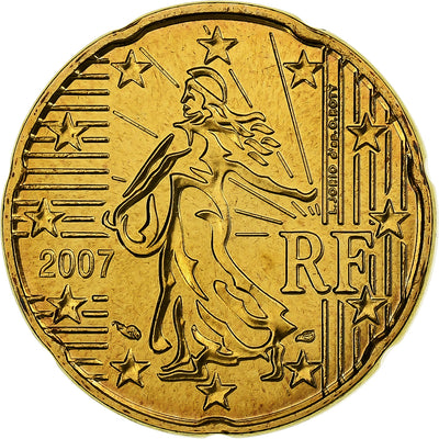 Francia, 
            
               20 Euro Cent, 
            
               BU