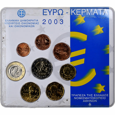 Grecia, 
            
               Set 1 ct. - 2 Euro, 
            
               Coin card.FDC