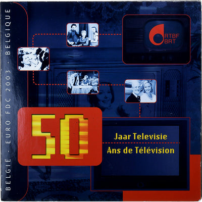 Belgio, 
            
               Set 1 ct. - 2 Euro + Token, 
            
               50 Ans de Télévision