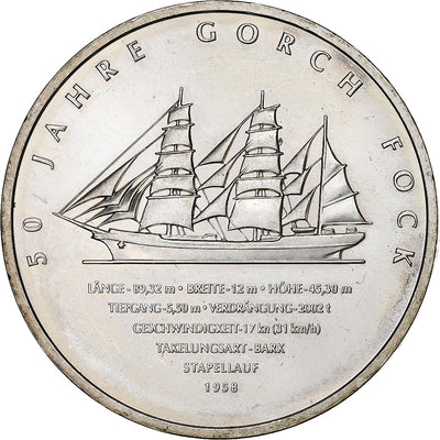 Germania, 
            
               10 Euro, 
            
               Gorch Fock