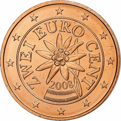 Austria, 
            
               2 Euro Cent, 
            
               2008