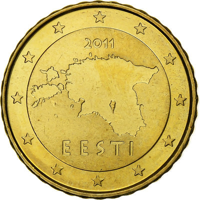 Estonia, 
            
               10 Euro Cent, 
            
               2011