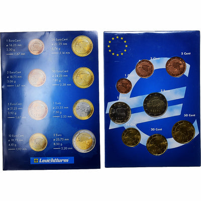 Estonia, 
            
               Set 1 ct. - 2 Euro, 
            
               2002