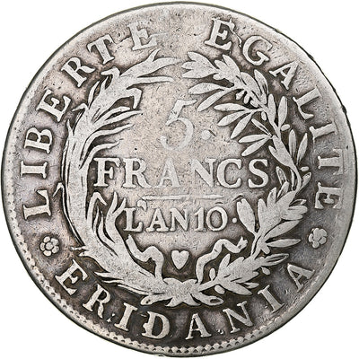 Italia, 
            
               Republic of Piedmont, 
            
               5 Francs