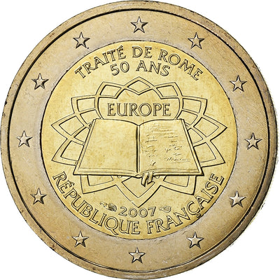 Francia, 
            
               2 Euro, 
            
               Traité de Rome