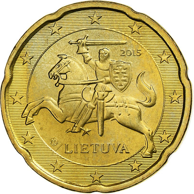 Lituania, 
            
               20 Euro Cent, 
            
               BU