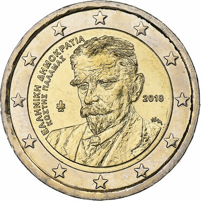 Grecia, 
            
               2 Euro, 
            
               Kostis Palamas